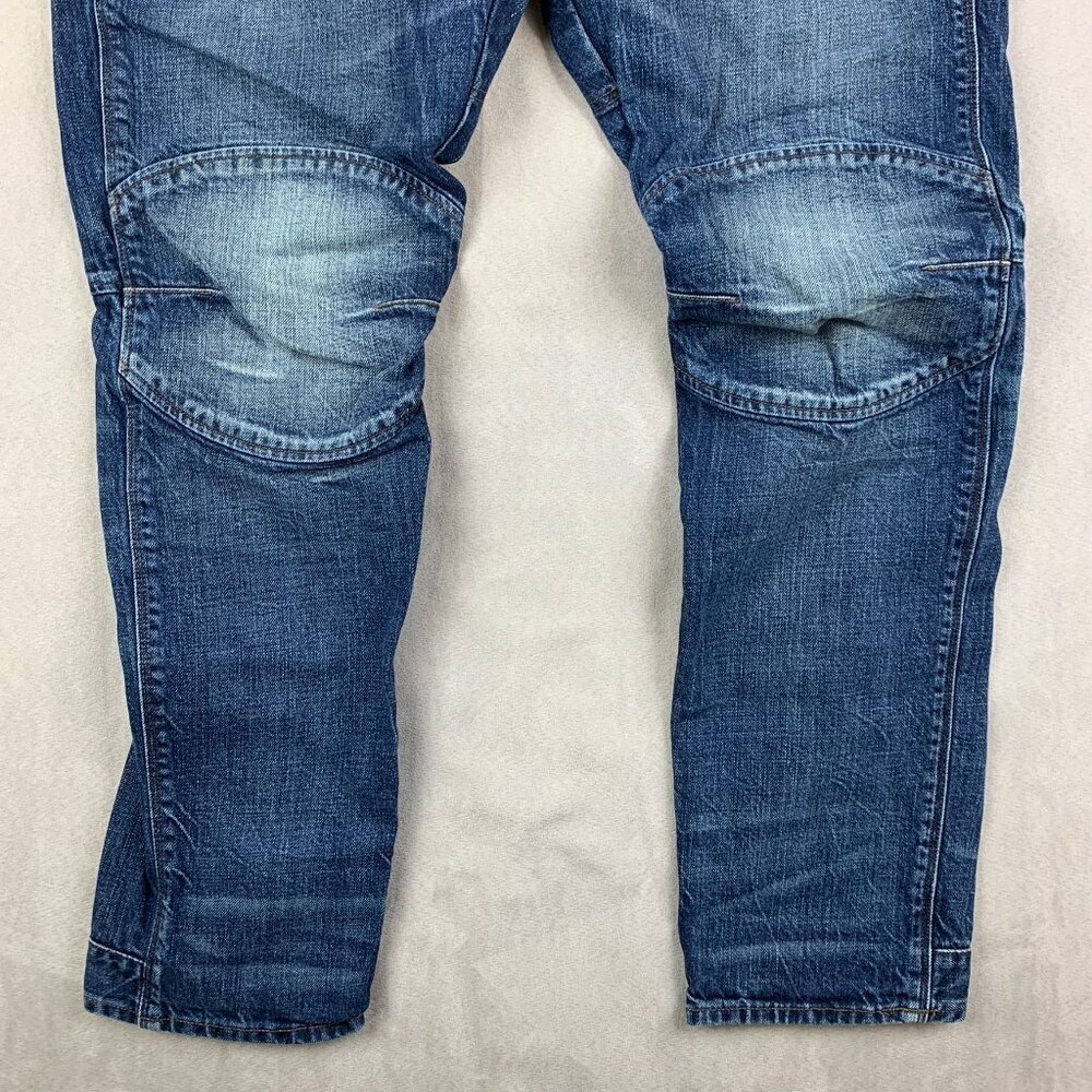 G Star Raw Mens Pants 30 Blue Denim Jeans 5620 3D Tapered Double Knee 30x29 - Picture 3 of 12